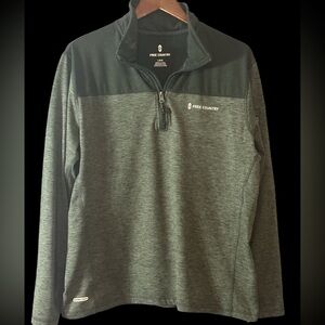 Free Country Olive Quarter-Zip Pullover Jacket L EUC